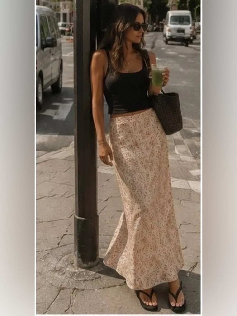 Realisation Par Joni Silk Maxi Skirt in Paisley NWOT - Picture 4 of 8